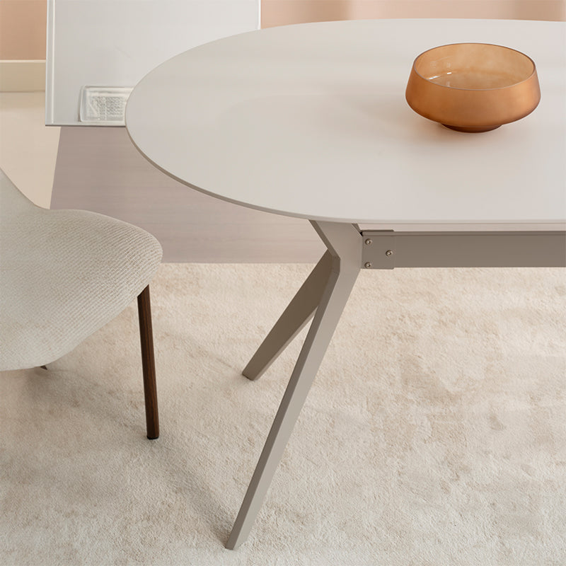 Ovale eettafel Judit en 4 eetkamerstoelen Zahra S