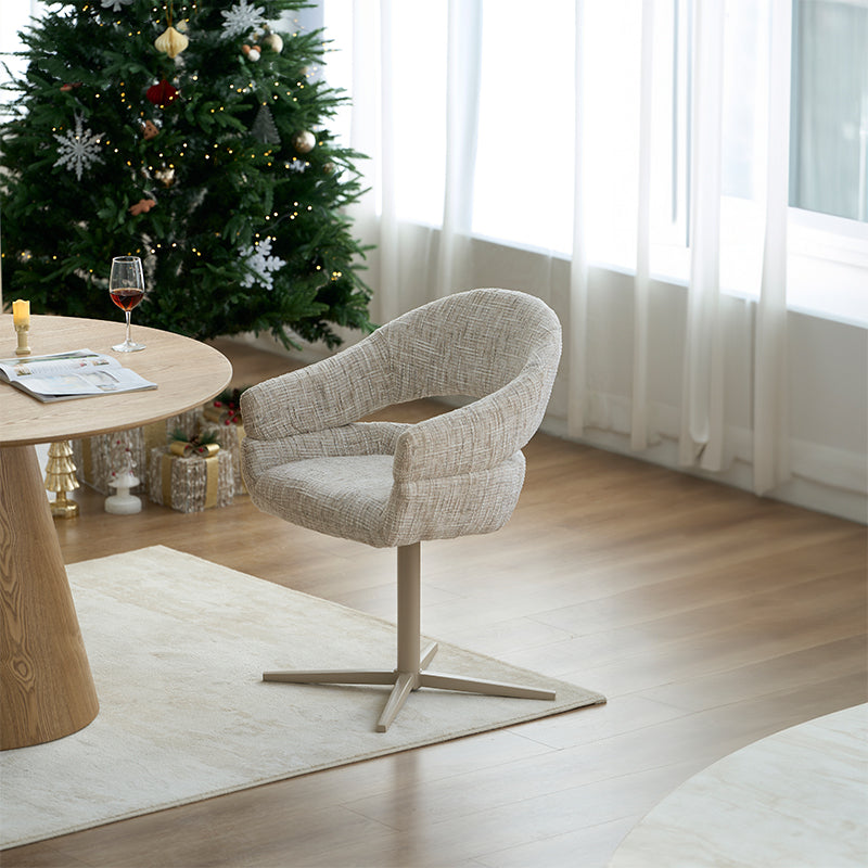 Briar 180° Automatische Terugkeer Eetkamerstoel [Set van 1] [Linnen Stof]