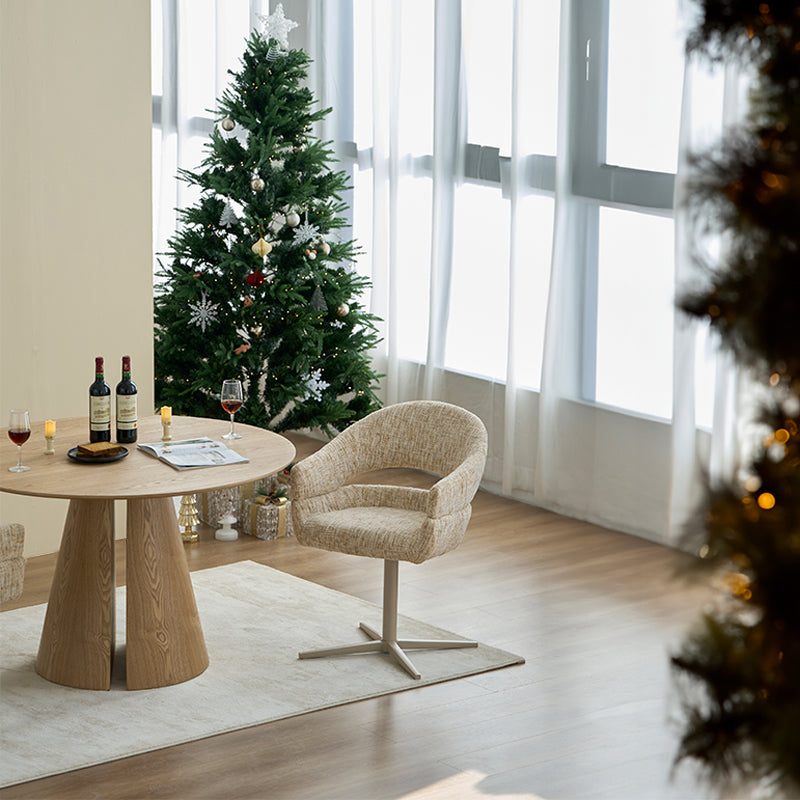 Briar 180° Automatische Terugkeer Eetkamerstoel [Set van 1] [Linnen Stof]