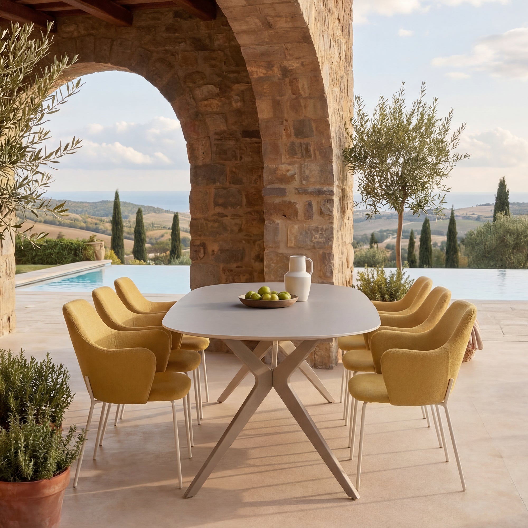 Judit Ovale Eettafel [Beige] [160 cm]