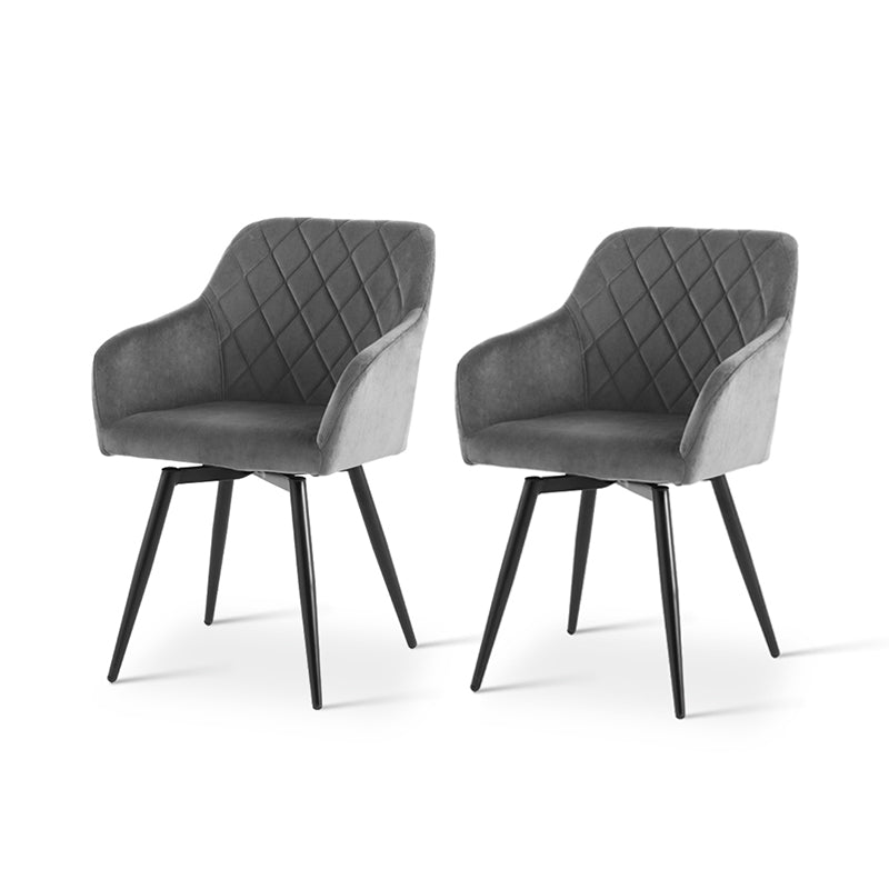 Frazer Diamond 360° Draaibare Eetkamerstoel [Set van 2] [Fluweel]