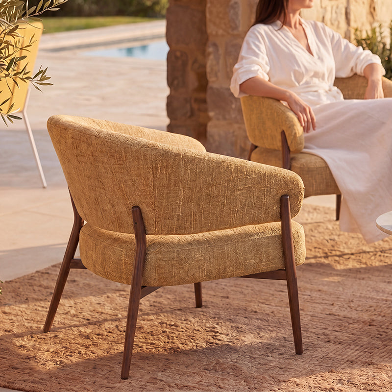 Quinn Lounge Chair [Linnen look stof]