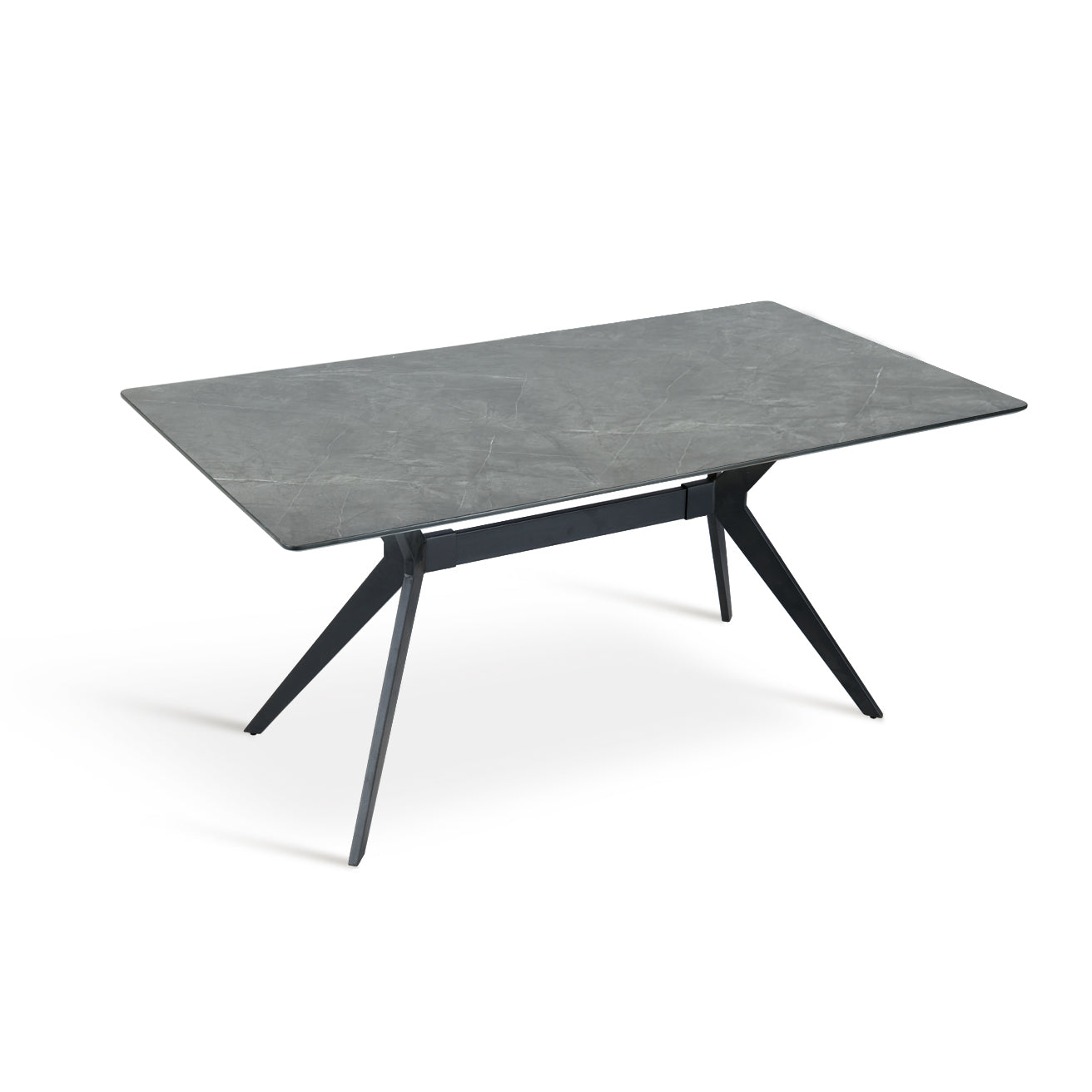 Rechteckig Esstisch Laila [Dunkelgrauer Marmor] [160 cm] Ofcasafurniture DE