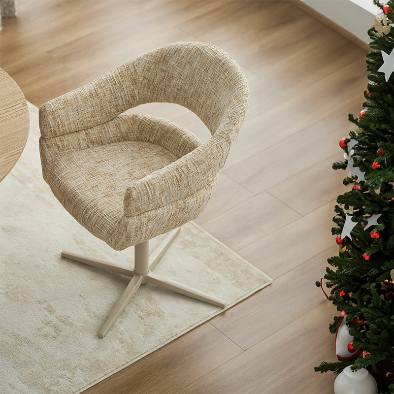 Briar 180° Automatische Terugkeer Eetkamerstoel [Set van 1] [Linnen Stof]