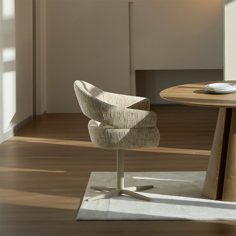 Briar 180° Automatische Terugkeer Eetkamerstoel [Set van 1] [Linnen Stof]