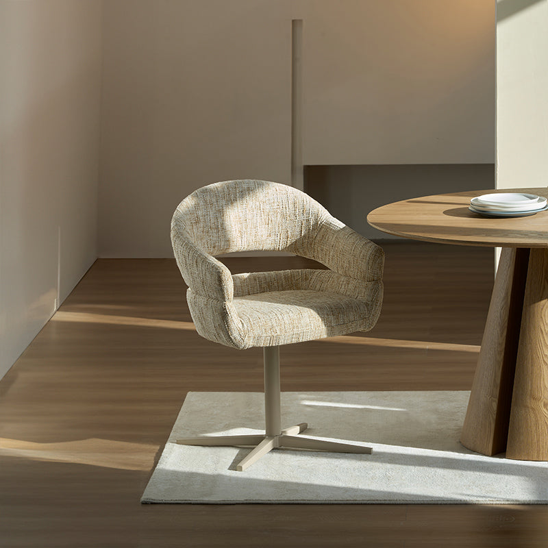 Briar 180° Automatische Terugkeer Eetkamerstoel [Set van 1] [Linnen Stof]