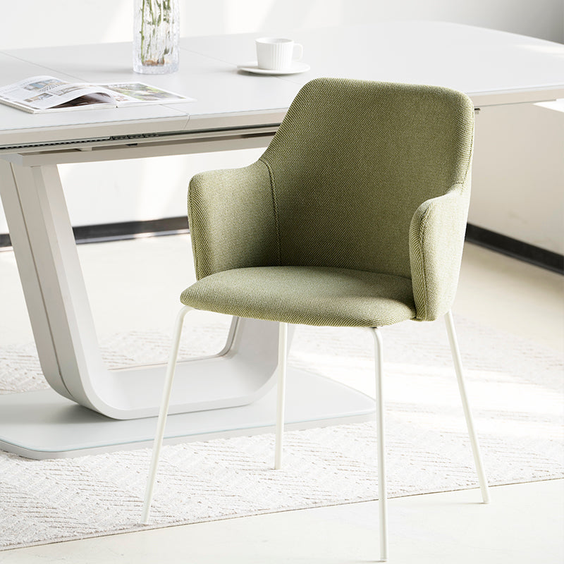 Armlehnenstuhl Dahlia [2er Set] [Leinen Stoff] Ofcasafurniture DE