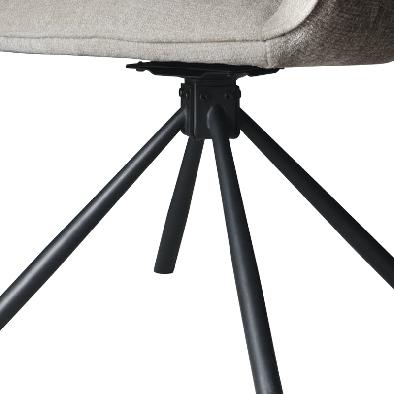 Elara 360° Draaibare Eetkamerstoel [Set van 2] [Chenille]