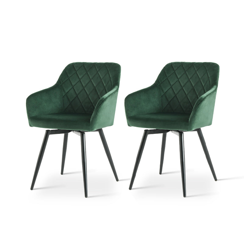 Frazer Diamond 360° Draaibare Eetkamerstoel [Set van 2] [Fluweel]