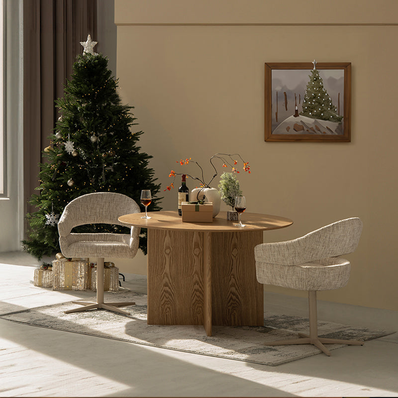 Briar 180° Automatische Terugkeer Eetkamerstoel [Set van 1] [Linnen Stof]