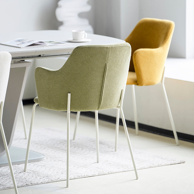 Armlehnenstuhl Dahlia [2er Set] [Leinen Stoff] Ofcasafurniture DE