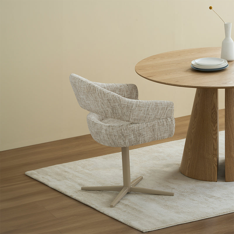 Briar 180° Automatische Terugkeer Eetkamerstoel [Set van 1] [Linnen Stof]