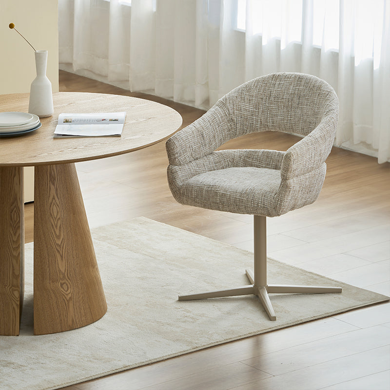 Briar 180° Automatische Terugkeer Eetkamerstoel [Set van 1] [Linnen Stof]