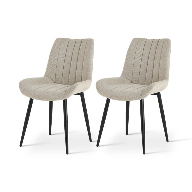 Esszimmerstuhl Jarvis [2er Set] [Leinen Stoff] Ofcasafurniture DE