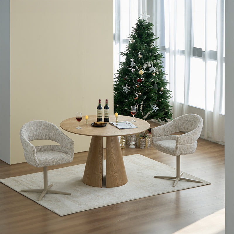 Briar 180° Automatische Terugkeer Eetkamerstoel [Set van 1] [Linnen Stof]