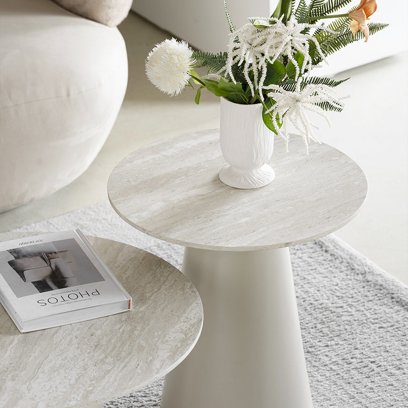 Beistelltisch Tottie [Travertin] [45 cm] Ofcasafurniture DE