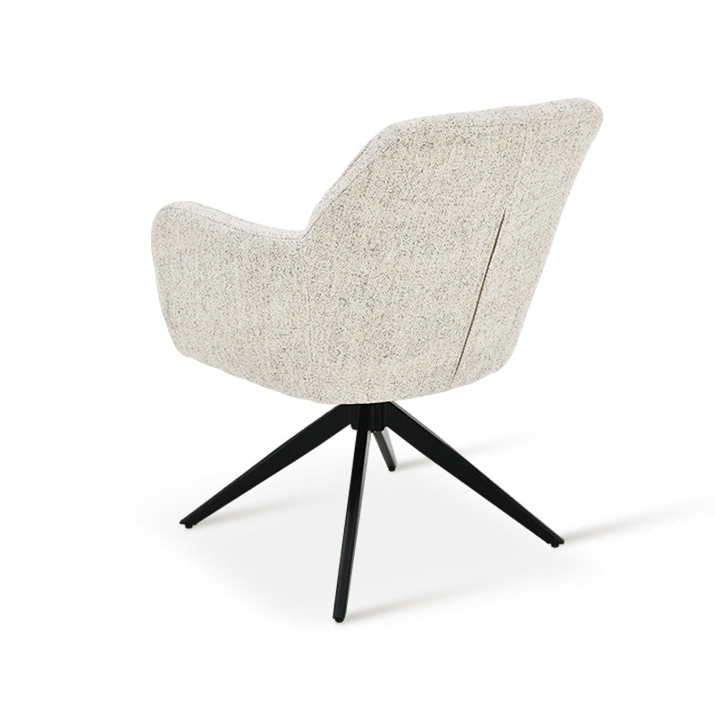 Sona 360° Draaibare Eetkamerstoel [Beige] [Set van 1] [Linnen Stof]
