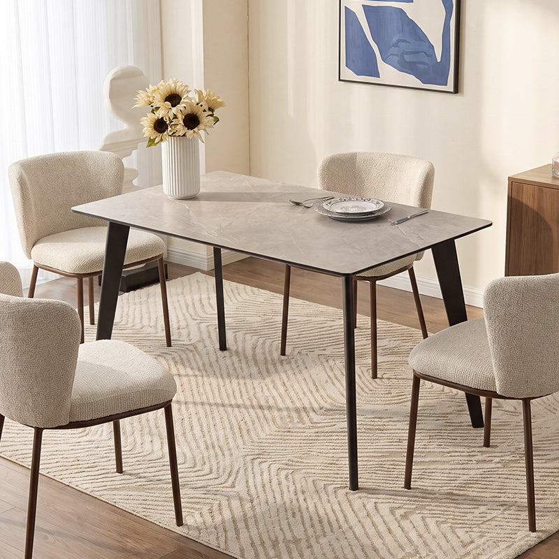 Valdez Rechthoekige Eettafel [Grijs Marmer] [140 cm]