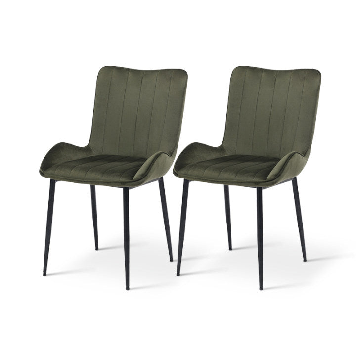 Edith Eetkamerstoel [Set van 2] [Fluweel]