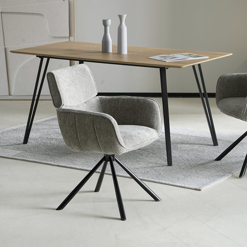 Elara 360° Draaibare Eetkamerstoel [Set van 2] [Chenille]