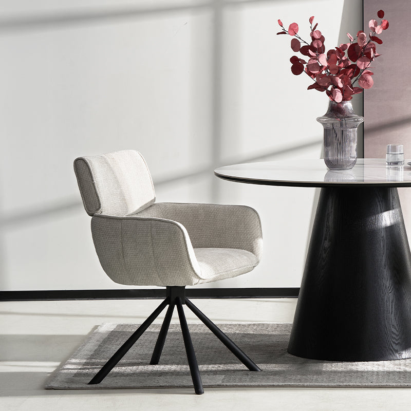 Elara 360° Draaibare Eetkamerstoel [Set van 2] [Chenille]