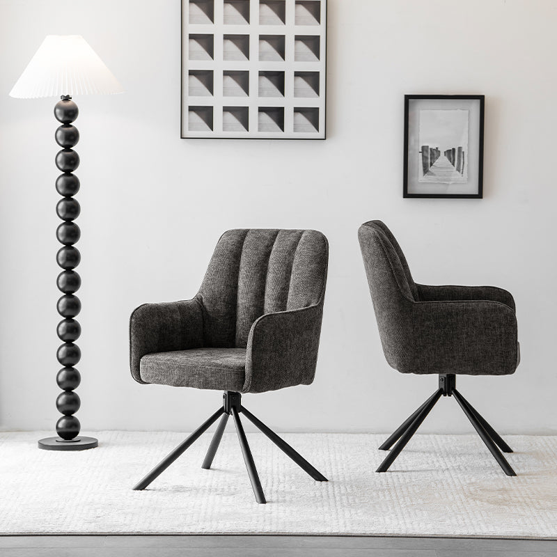 Armlehnenstuhl [2er Set] [Leinen Stoff] Ofcasafurniture DE