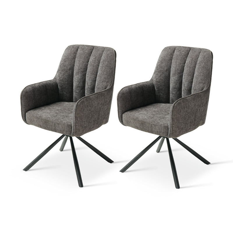 Armlehnenstuhl [2er Set] [Leinen Stoff] Ofcasafurniture DE