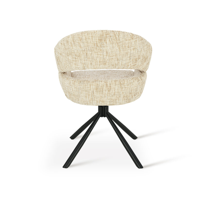 Armlehnenstuhl Briar Sleek [1er Set] [Leinen Stoff] [360-Grad-Drehteller] Ofcasafurniture DE