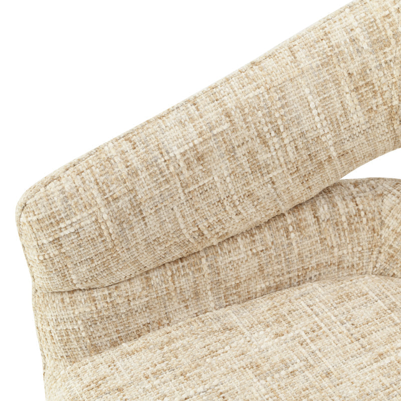 Armlehnenstuhl Briar Sleek [1er Set] [Leinen Stoff] [360-Grad-Drehteller] Ofcasafurniture DE