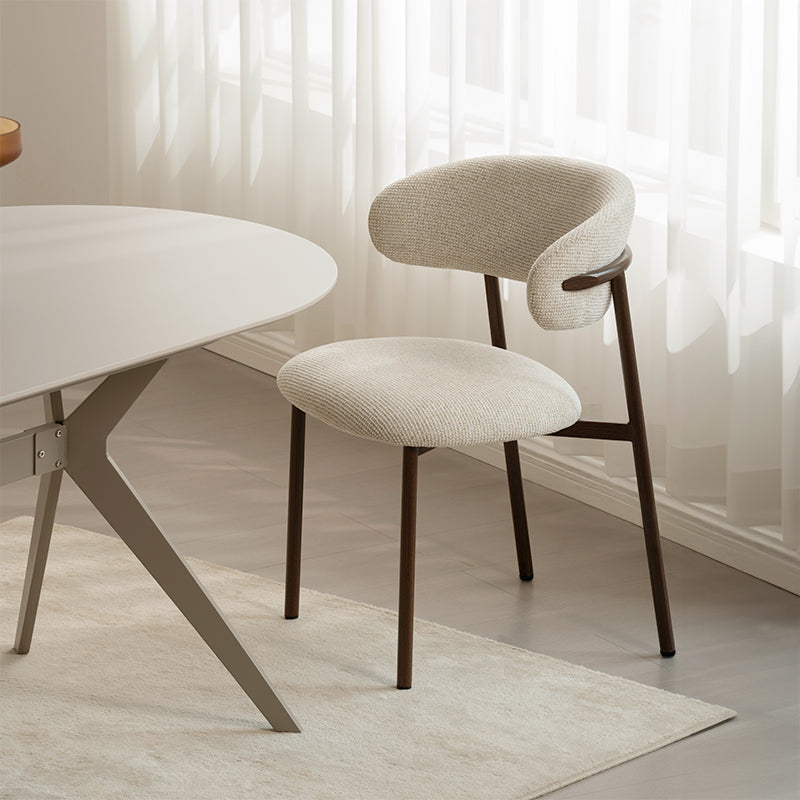 Zahra S Eetkamerstoel [Set van 2] [Linnen Stof] [⌀ 2,5 cm]