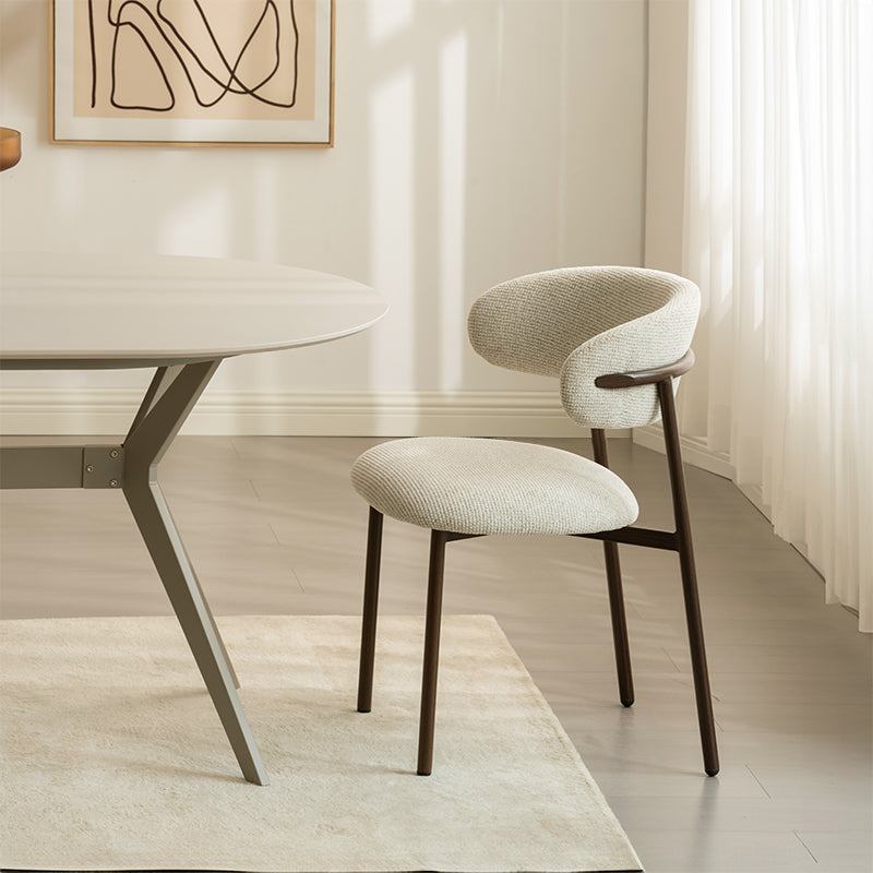 Zahra S Eetkamerstoel [Set van 2] [Linnen Stof] [⌀ 2,5 cm]