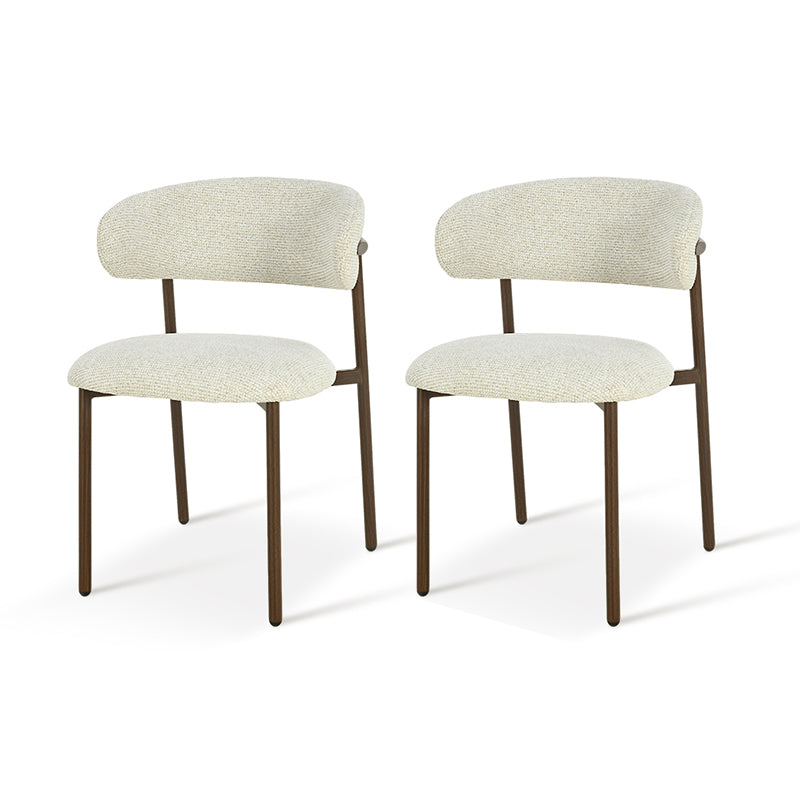 Zahra S Eetkamerstoel [Set van 2] [Linnen Stof] [⌀ 2,5 cm]