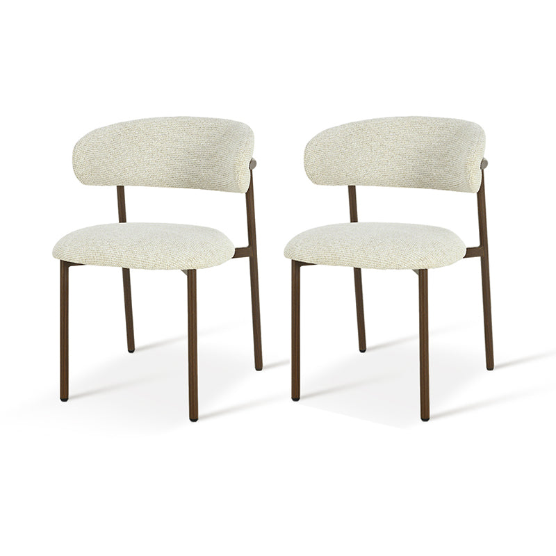 Zahra S Eetkamerstoel [Set van 2] [Linnen Stof] [⌀ 2,5 cm]