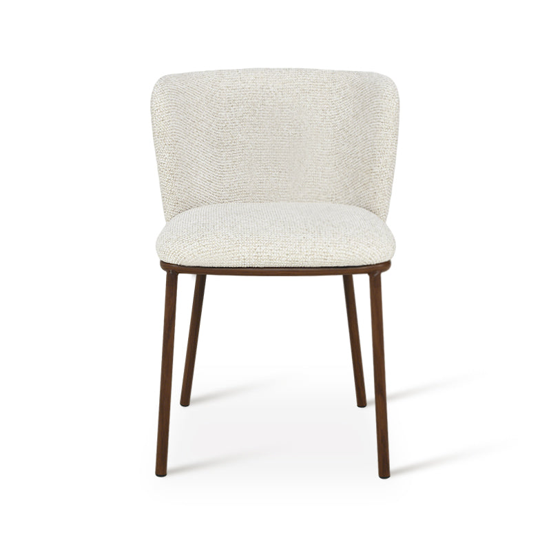 Karin Eetkamerstoel [Set van 2] [Bouclette & Linnen Stof]