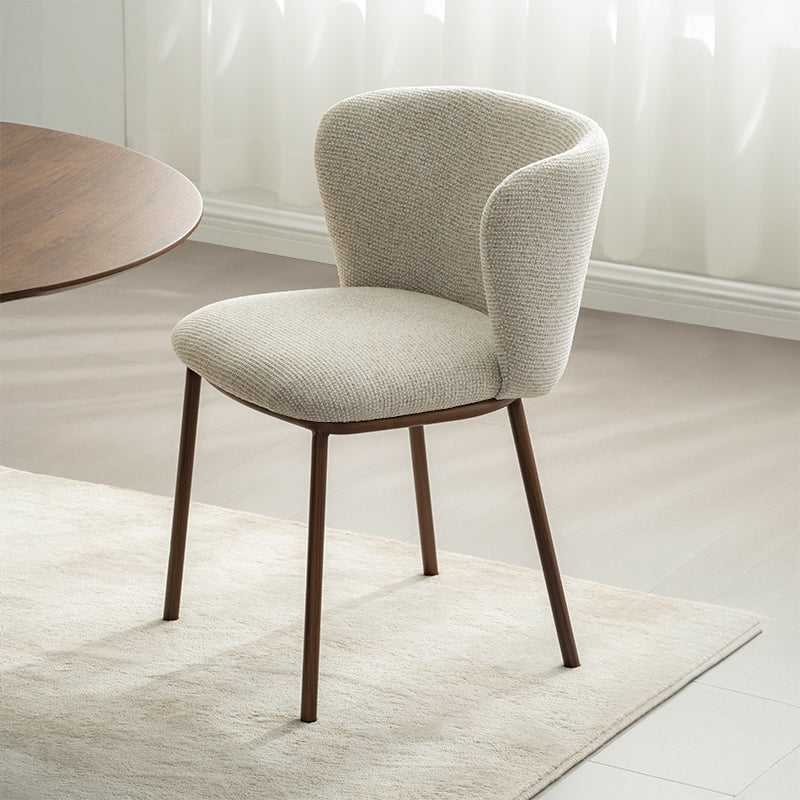 Karin Eetkamerstoel [Set van 2] [Bouclette & Linnen Stof]