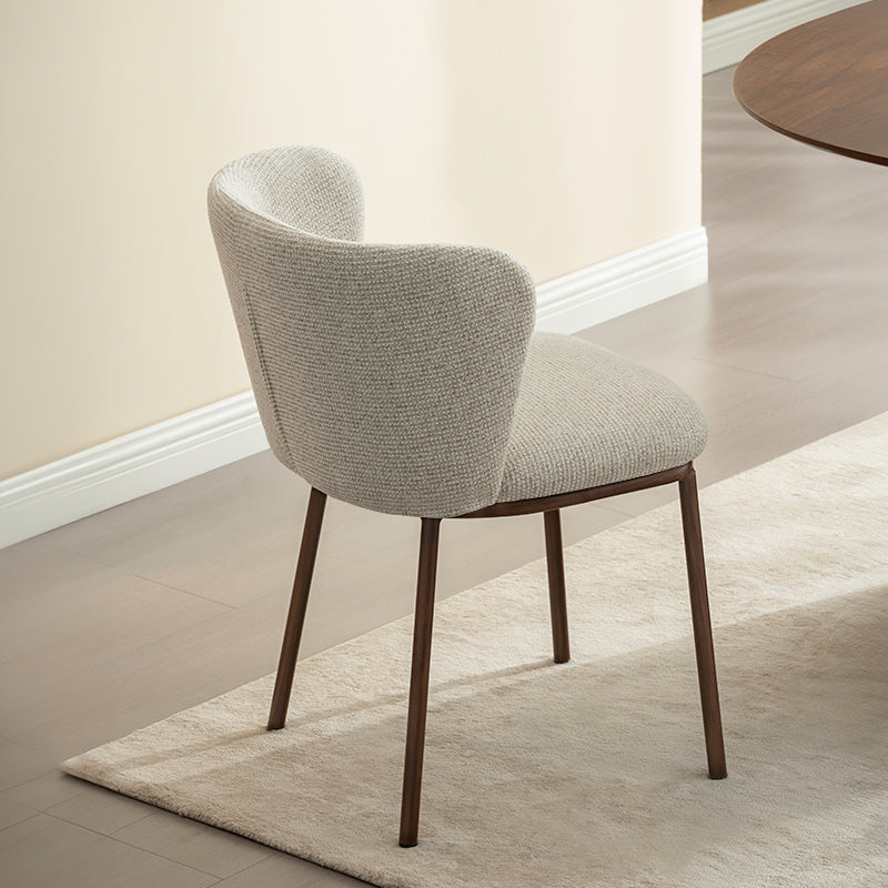 Karin Eetkamerstoel [Set van 2] [Bouclette & Linnen Stof]