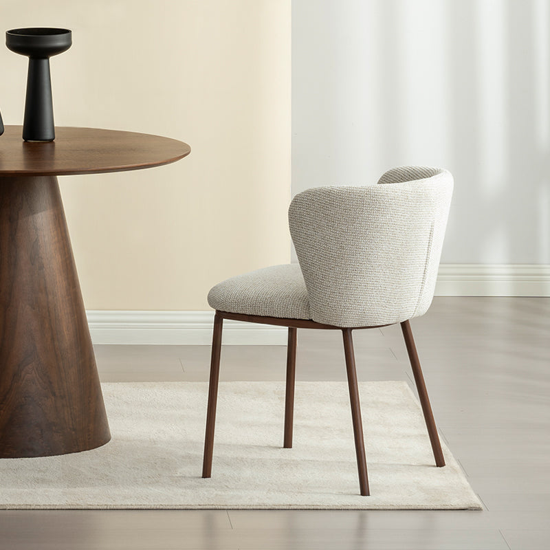 Karin Eetkamerstoel [Set van 2] [Bouclette & Linnen Stof]