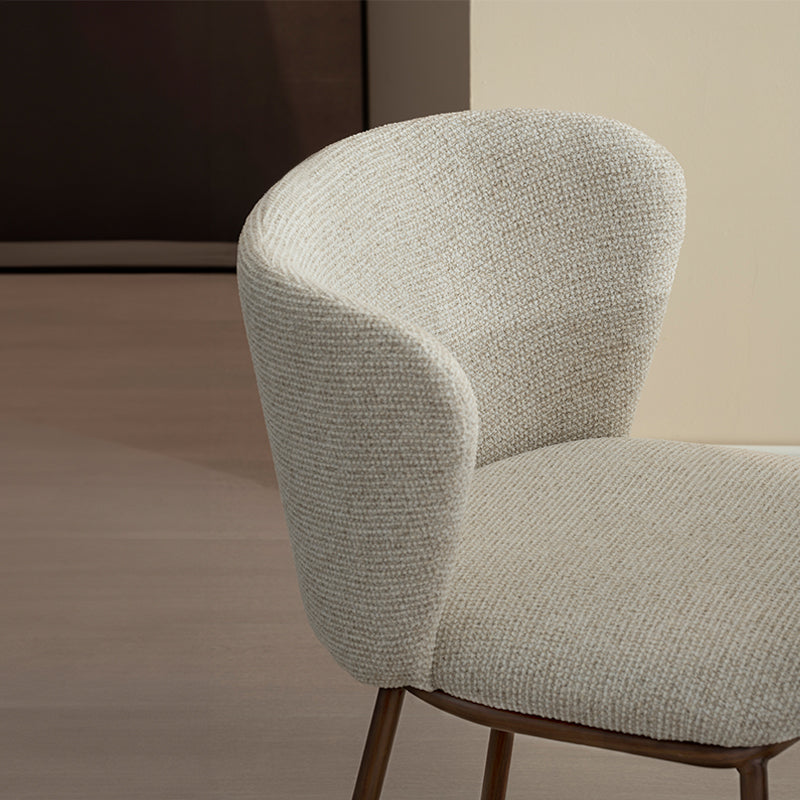 Karin Eetkamerstoel [Set van 2] [Bouclette & Linnen Stof]