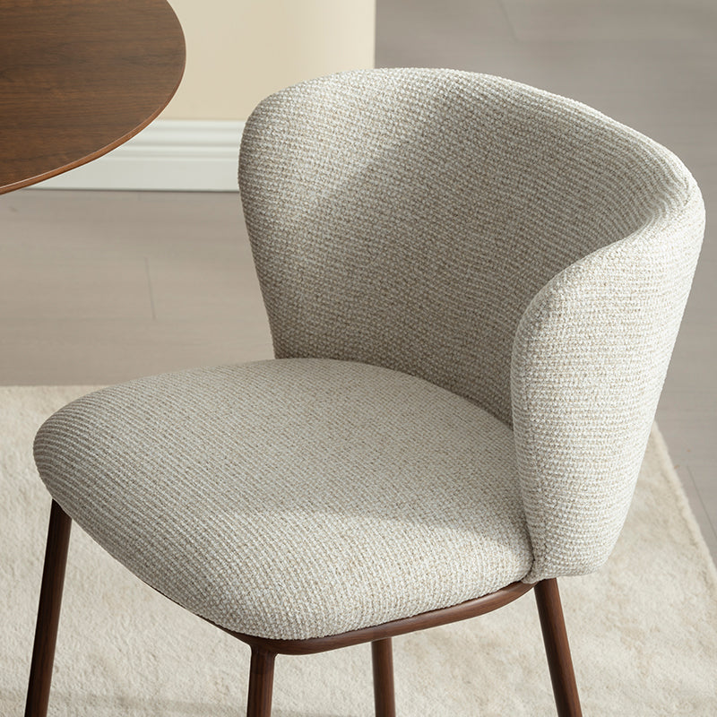 Karin Eetkamerstoel [Set van 2] [Bouclette & Linnen Stof]