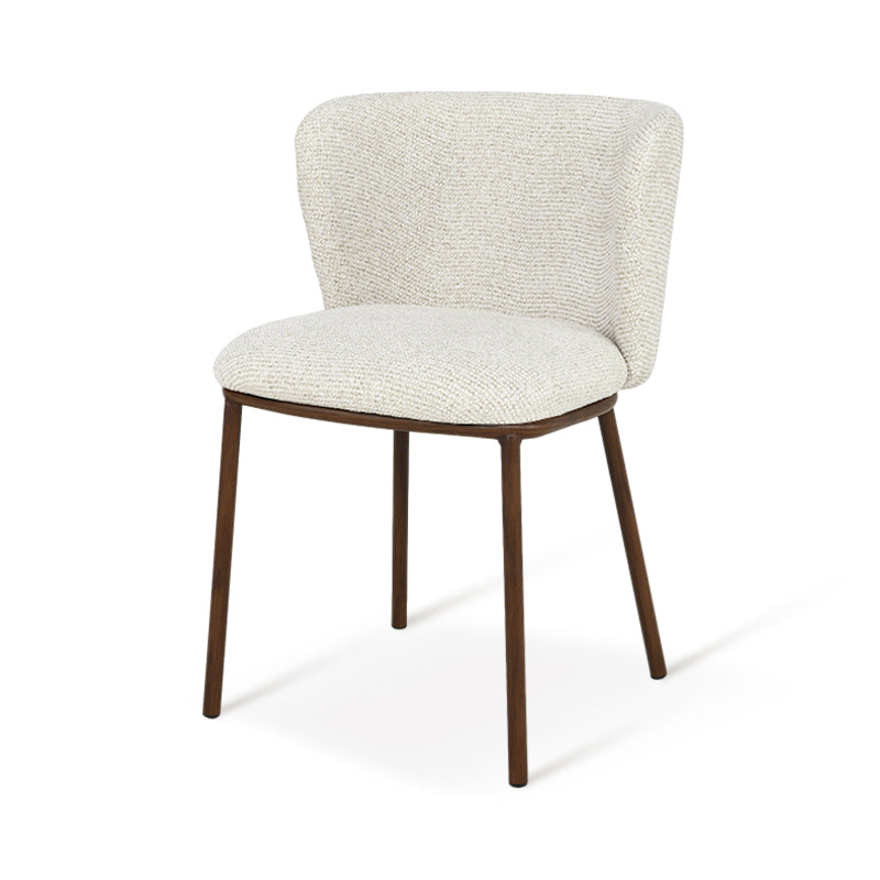 Karin Eetkamerstoel [Set van 2] [Bouclette & Linnen Stof]