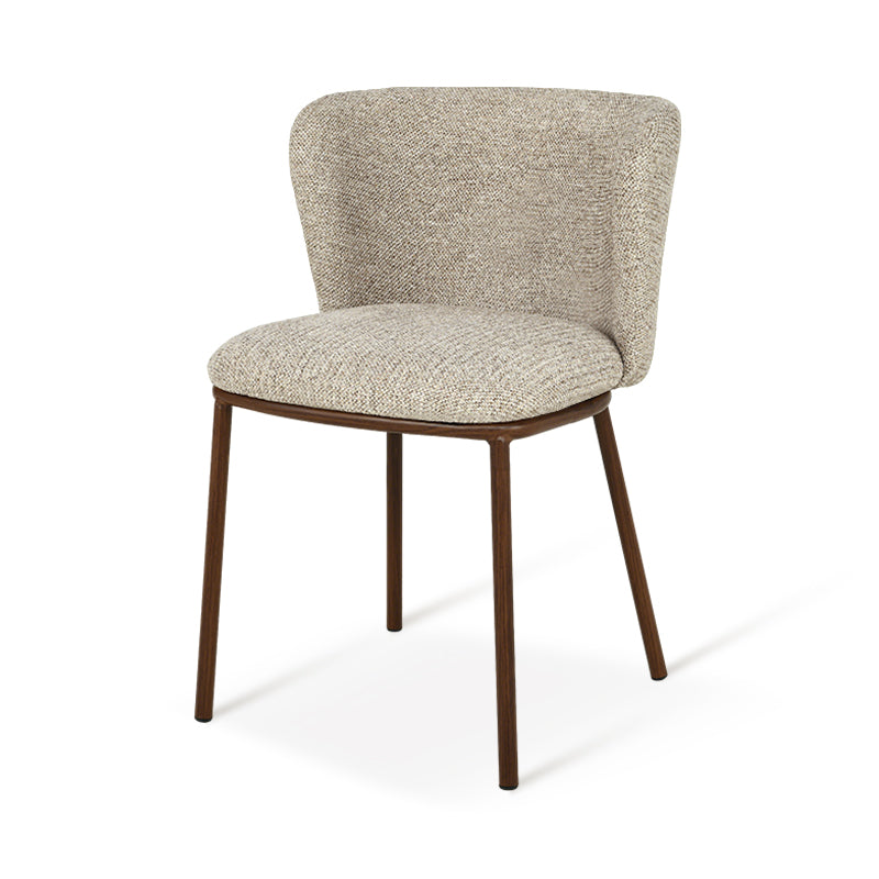 Karin Eetkamerstoel [Set van 2] [Bouclette & Linnen Stof]