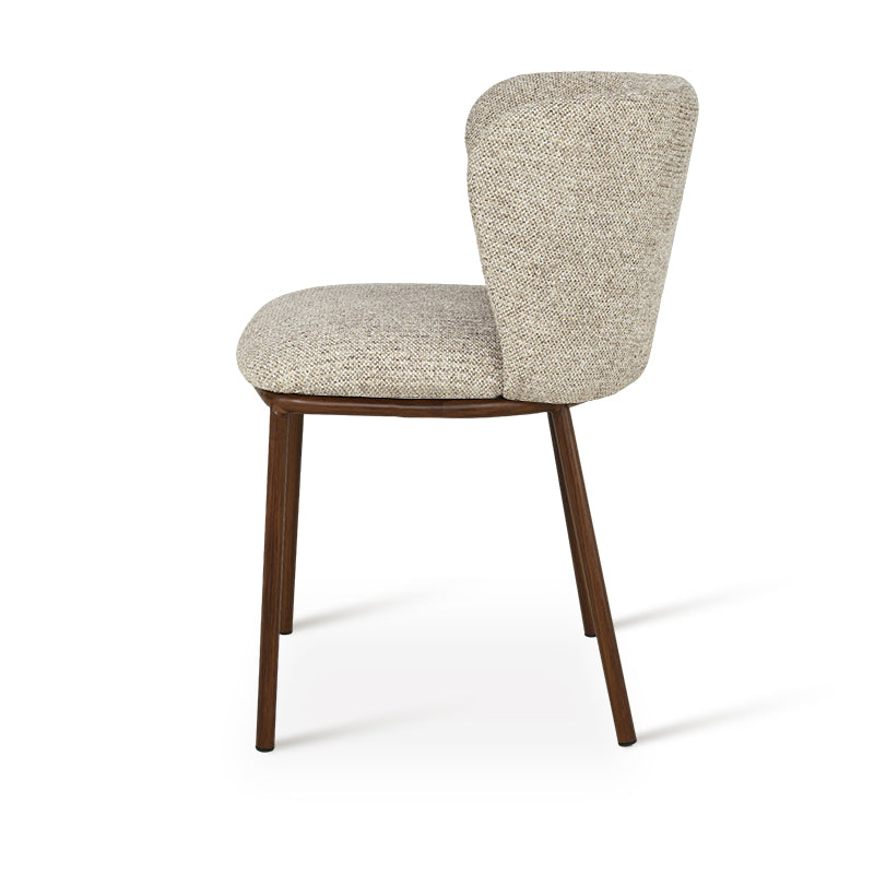 Karin Eetkamerstoel [Set van 2] [Bouclette & Linnen Stof]