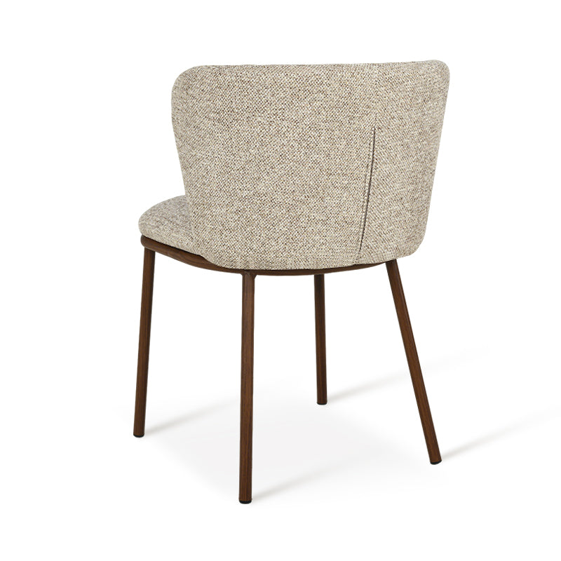 Karin Eetkamerstoel [Set van 2] [Bouclette & Linnen Stof]