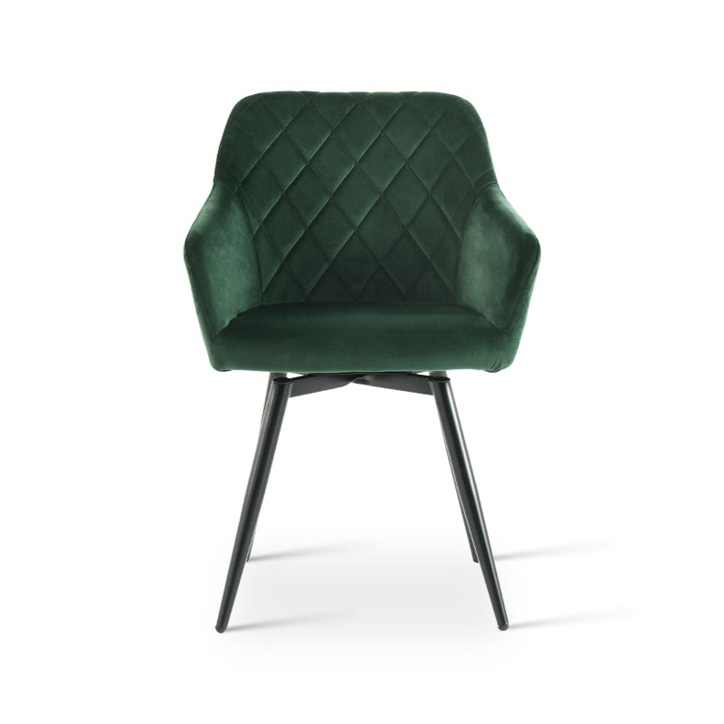 Frazer Diamond 360° Draaibare Eetkamerstoel [Set van 2] [Fluweel]