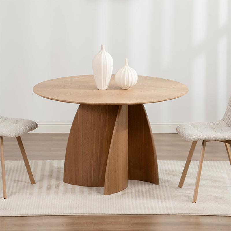 Gemma Ronde Eettafel [Zwart en Hout] [120 cm]