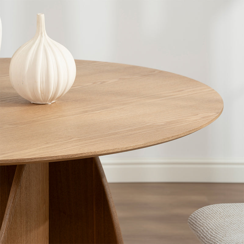 Gemma Ronde Eettafel [Zwart en Hout] [120 cm]
