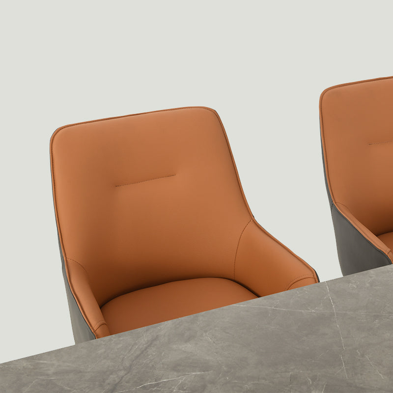 Laila Rechthoekige Eettafel en 6 Solis Eetkamerstoelen [Eetkamerset]