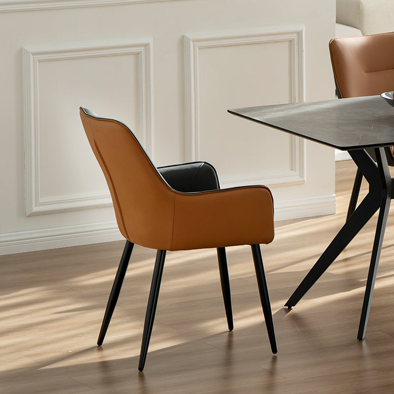 Laila Rechthoekige Eettafel en 6 Solis Eetkamerstoelen [Eetkamerset]