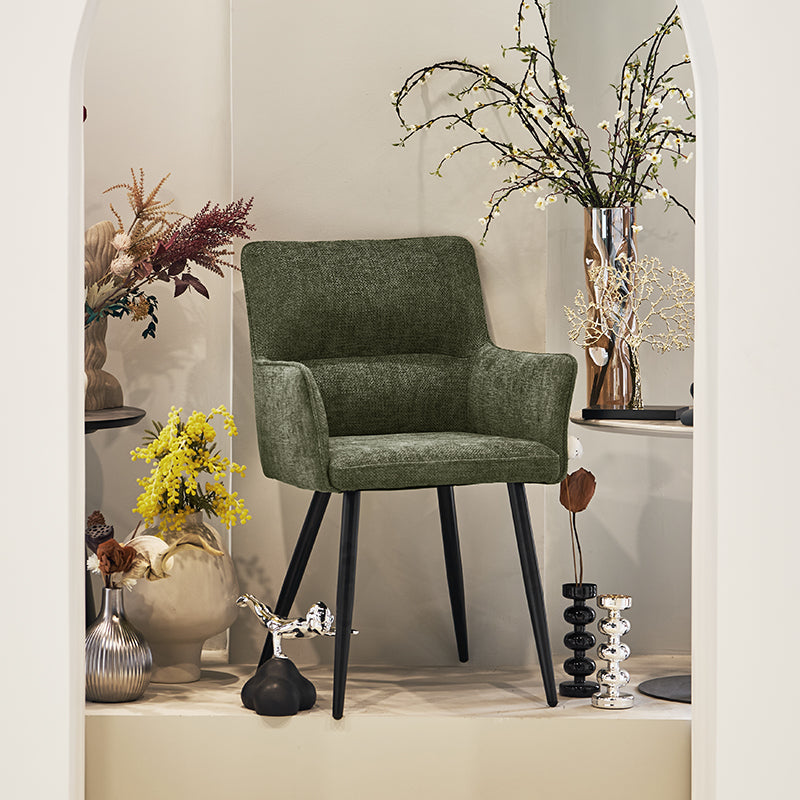 Armlehnenstuhl Kaya [2er Set] [Leinen Stoff] Ofcasafurniture DE