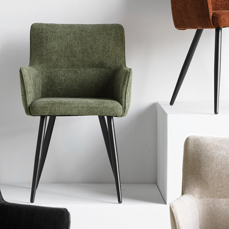 Armlehnenstuhl Kaya [2er Set] [Leinen Stoff] Ofcasafurniture DE